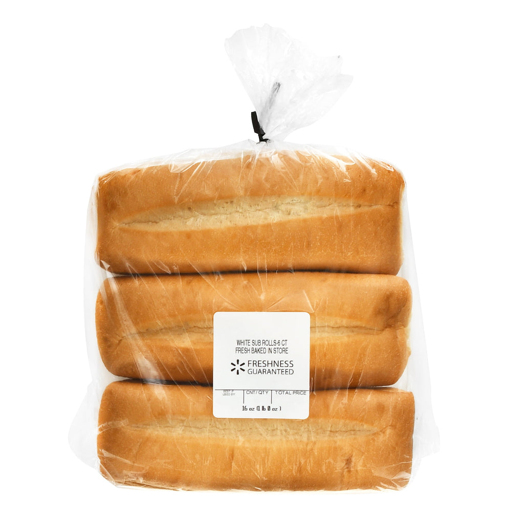 White Sub Rolls 16 Oz 6 Count