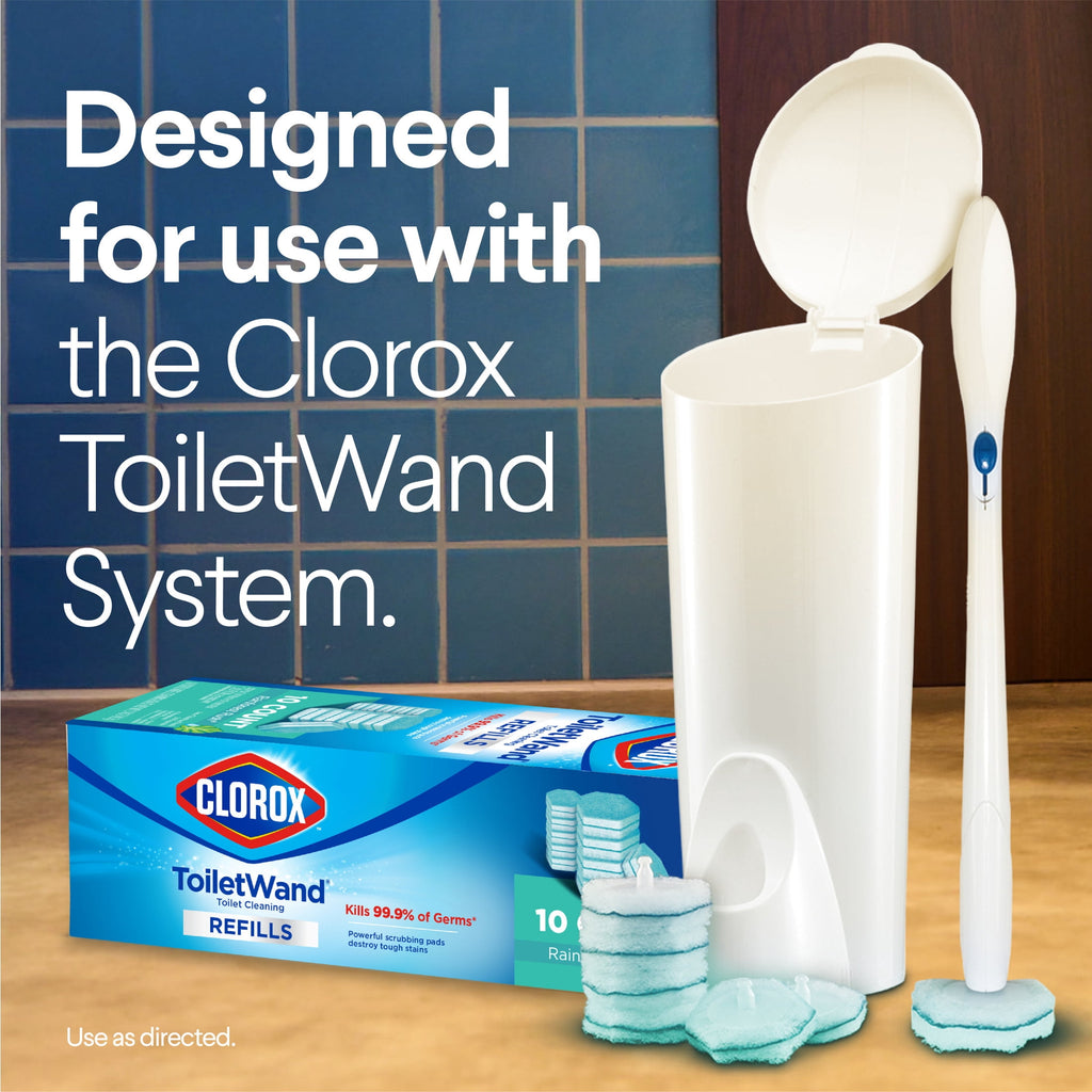 Clorox ToiletWand Disinfecting Brush Refills Rainforest Rush 10 Count