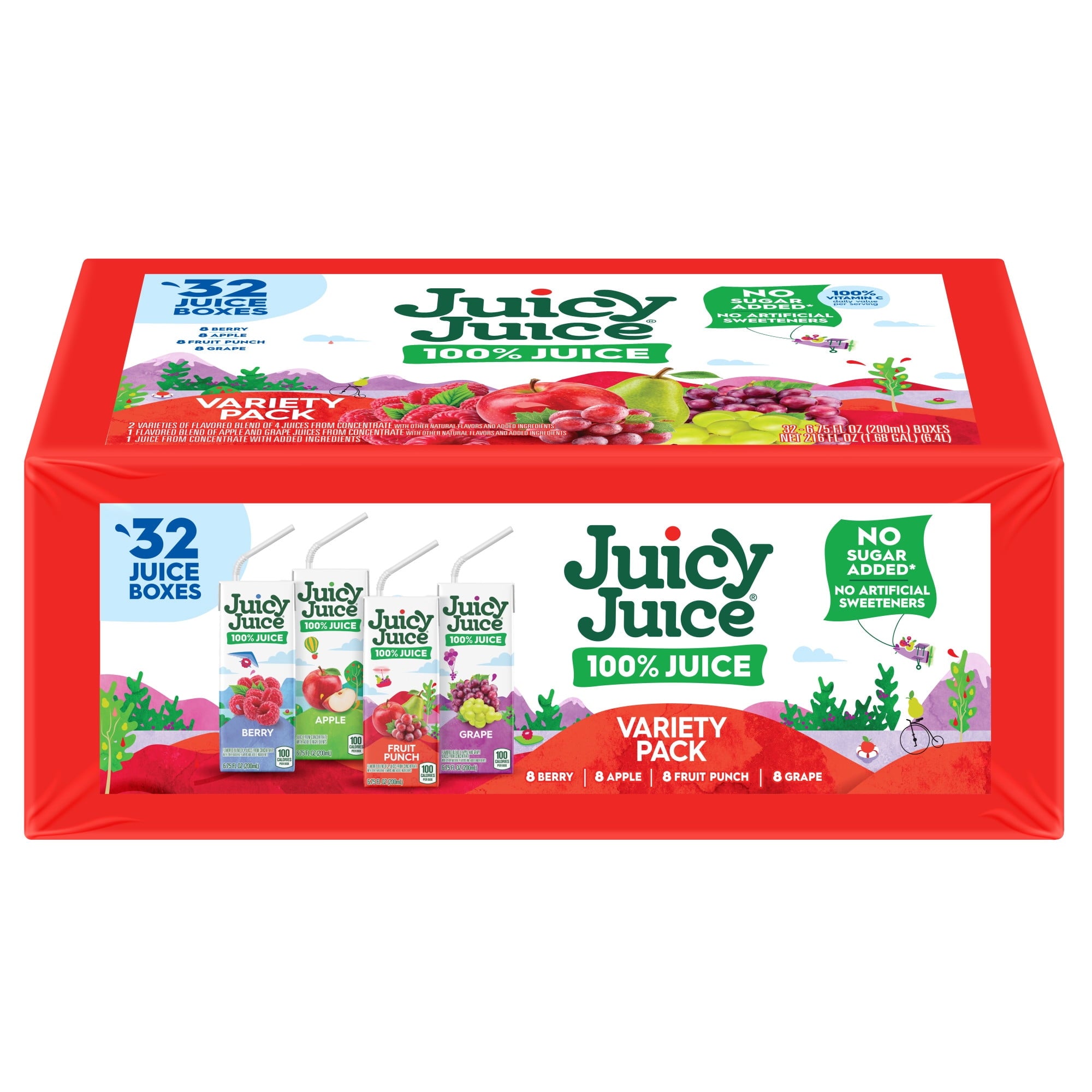 Juicy Juice 100% Juice Variety Pack Juice Boxes 32 Count 6.75 fl oz