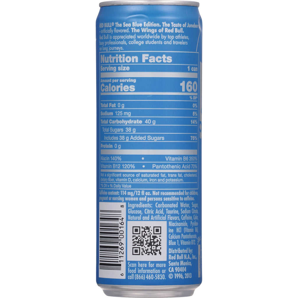 Red Bull Sea Blue Edition Energy Drink Juneberry 12 fl oz Single Can