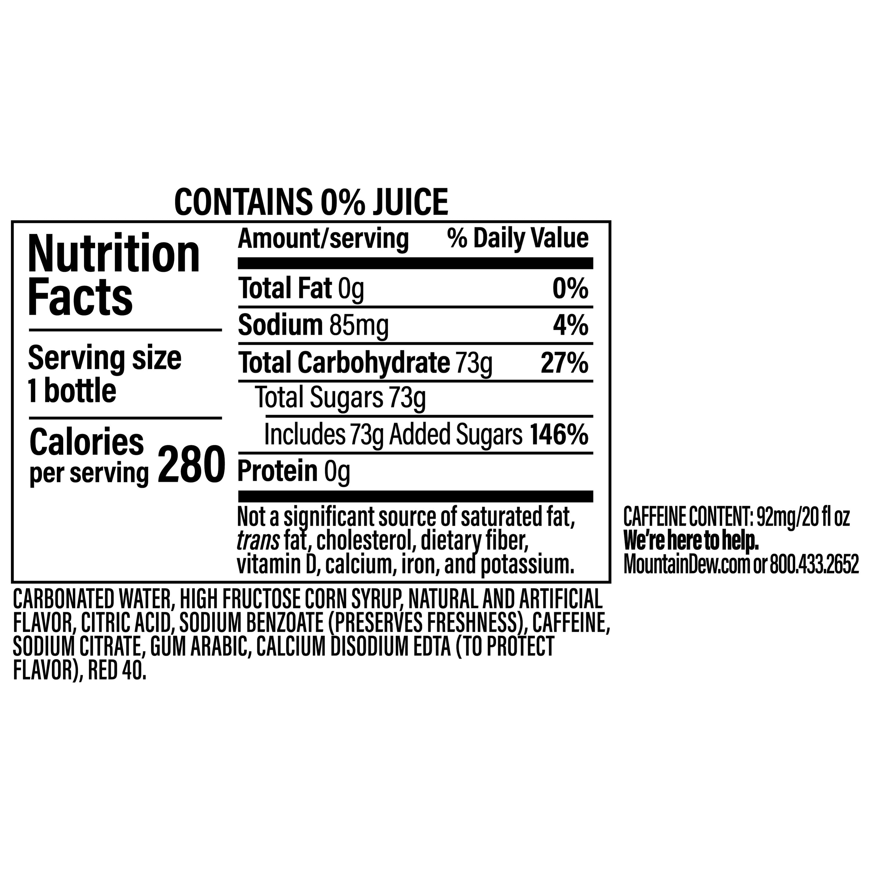 Mountain Dew Dragon Fruit Soda Pop Bottle 20 Fl Oz
