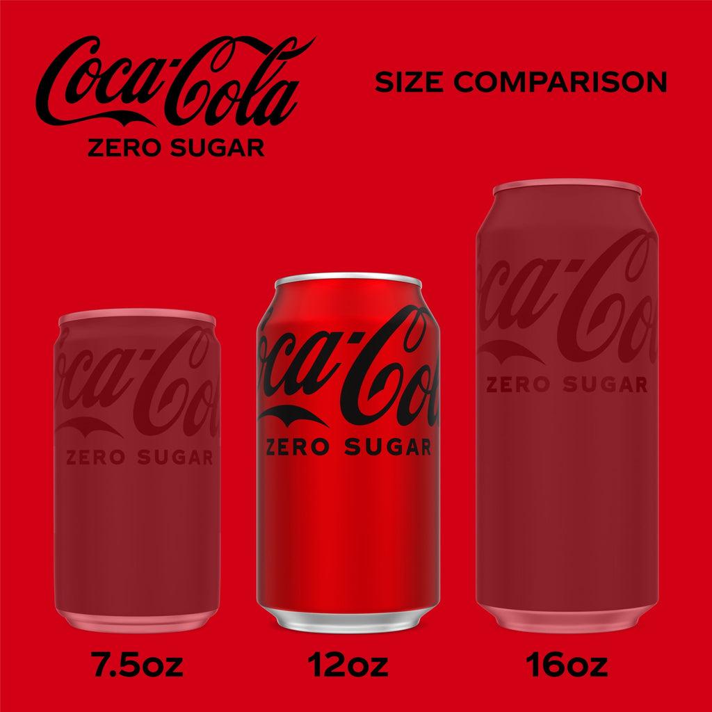 Zero Sugar Soda Pop Fridge Pack Cans 12 Fl Oz Coca-Cola