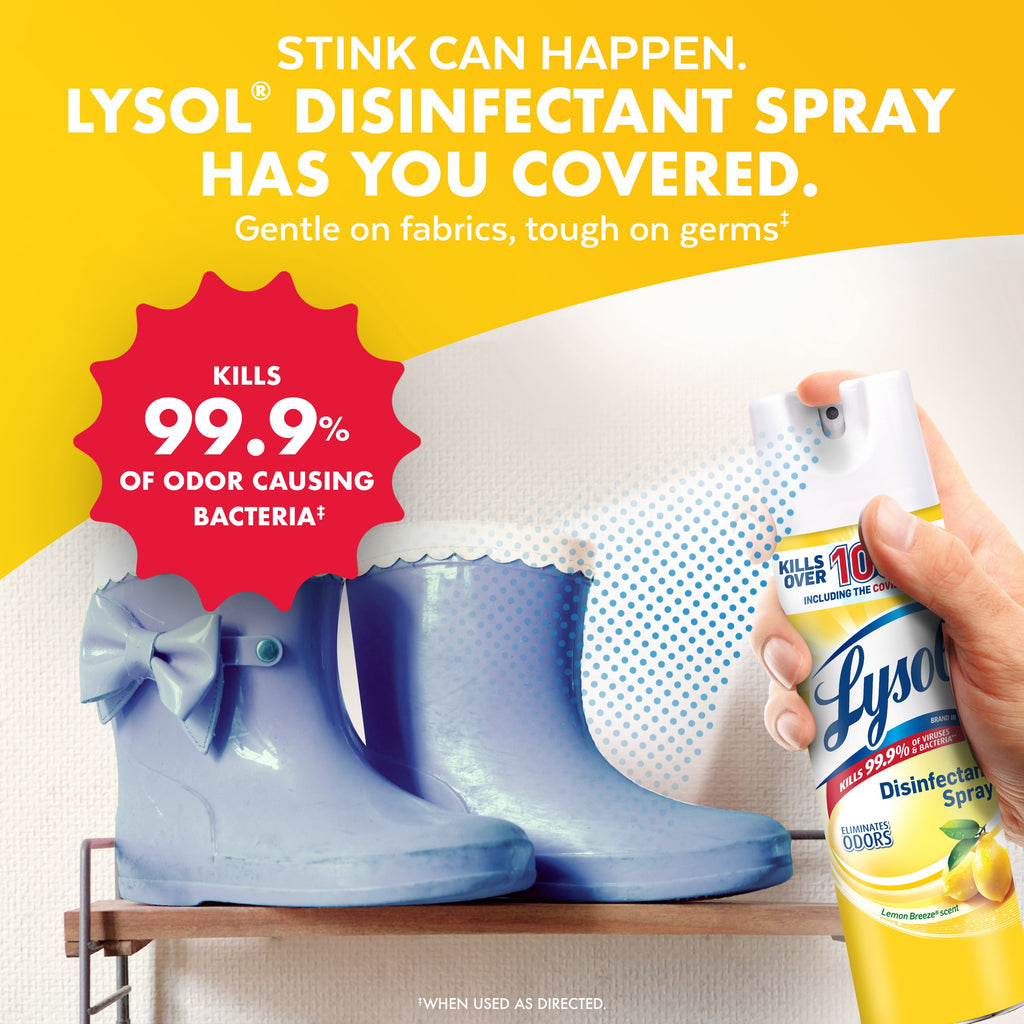Lysol Disinfectant Spray Lemon Breeze Scent 19 oz