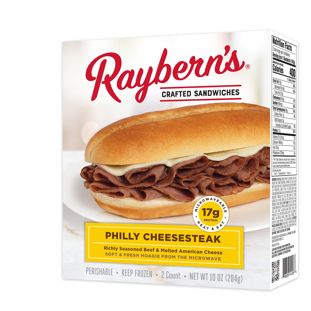 Raybern's Philly Cheesesteak Sandwich Frozen 10 Oz 2 Ct