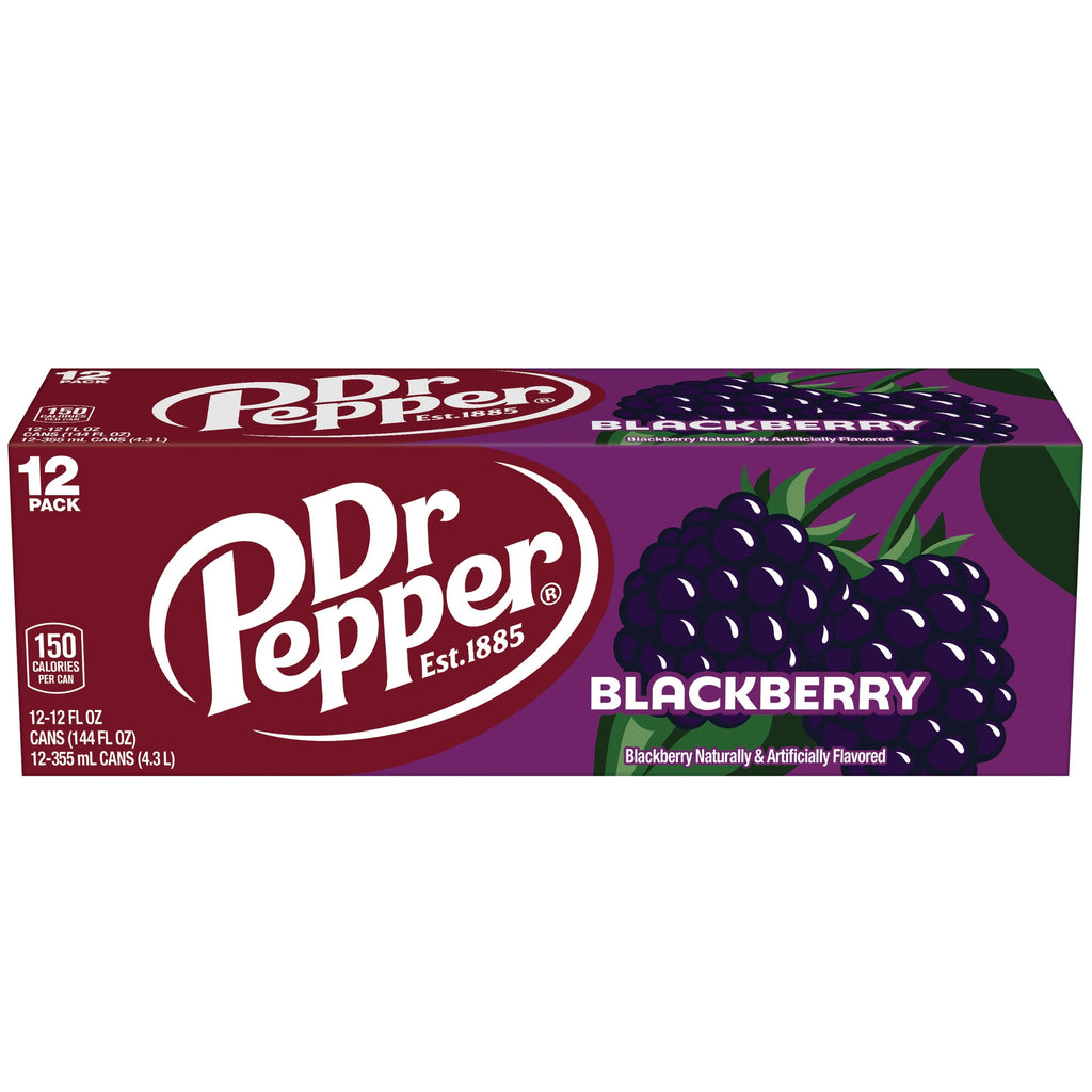 Dr Pepper Blackberry Soda Pop Cans 12 Fl Oz 12 Pack
