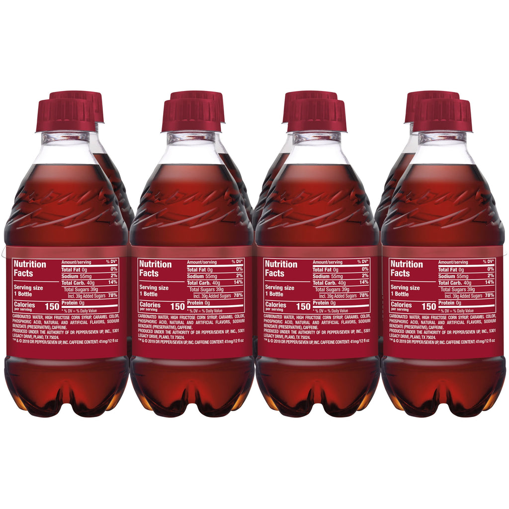 Dr Pepper Soda Pop Bottles 12 Fl Oz 8 Pack