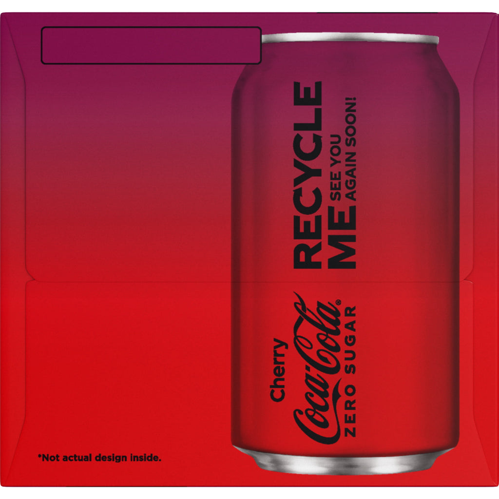 Zero Sugar Cherry Soda Pop Cans 12 Fl Oz 12 Pack Coca-Cola