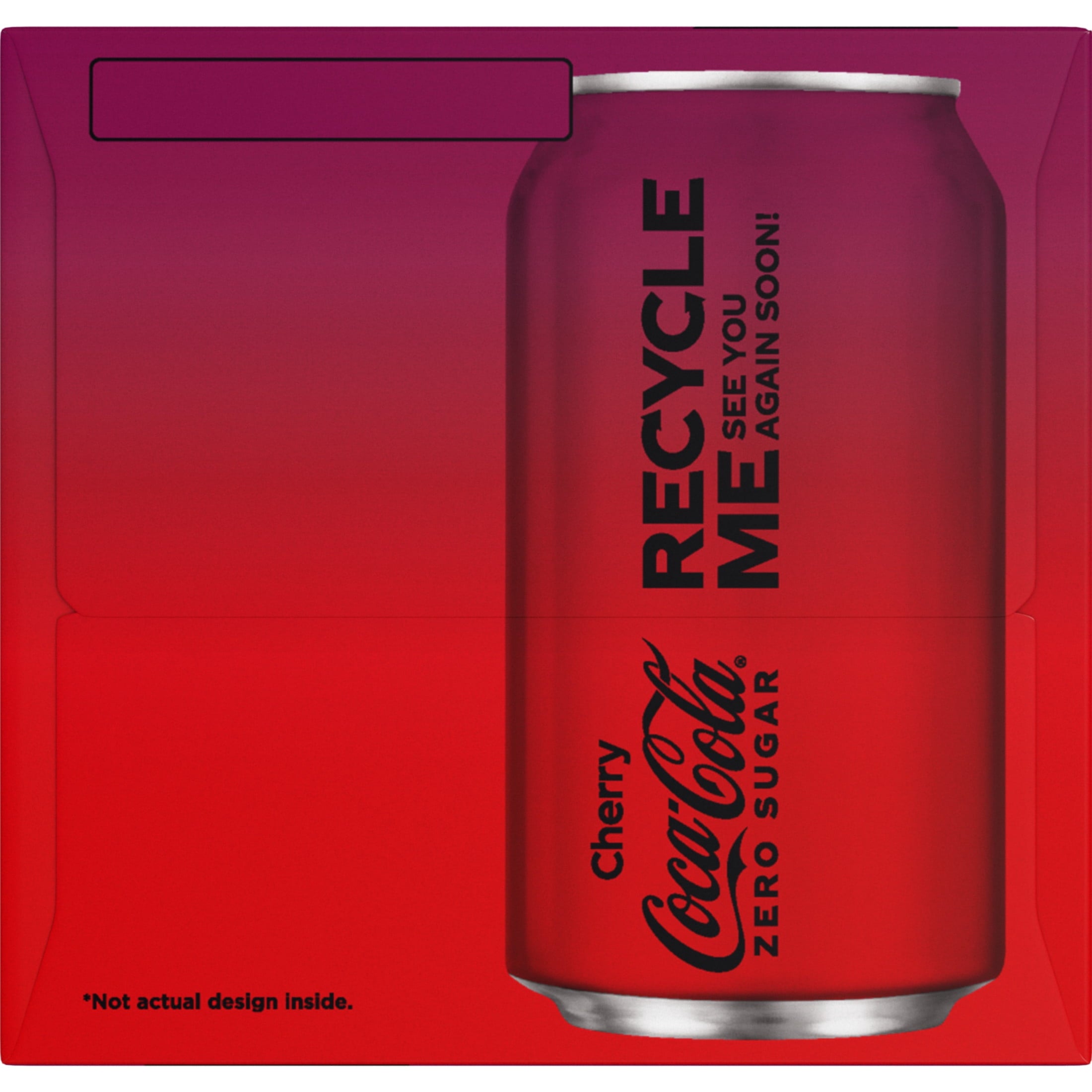 Zero Sugar Cherry Soda Pop Cans 12 Fl Oz 12 Pack Coca-Cola