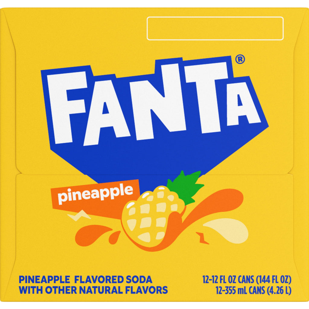 Fanta Pineapple Soda Pop Fridge Pack Cans 12 Fl Oz 12 Pack