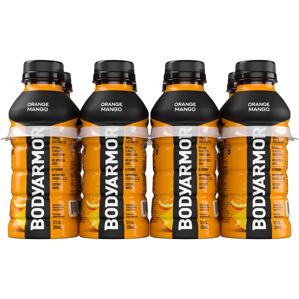 BODYARMOR Orange Mango Electrolyte Sports Drink 12 fl oz Bottles (8 Pack)