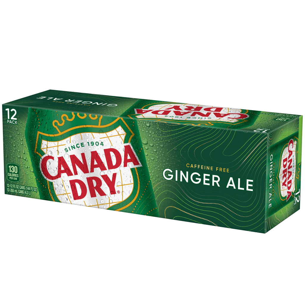 Canada Dry Caffeine Free Ginger Ale Soda Pop Cans 12 Fl Oz 12 Pack