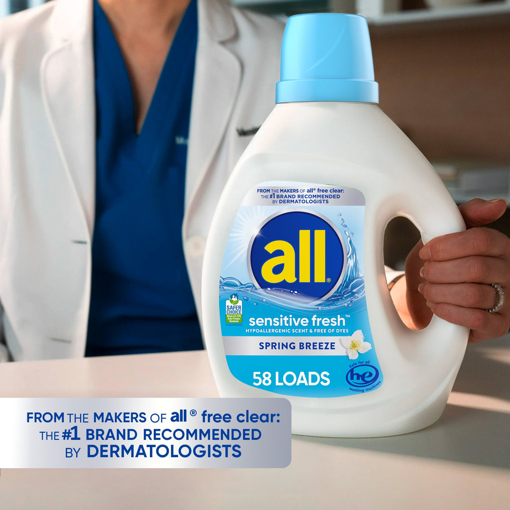 all Sensitive Fresh Liquid Laundry Detergent