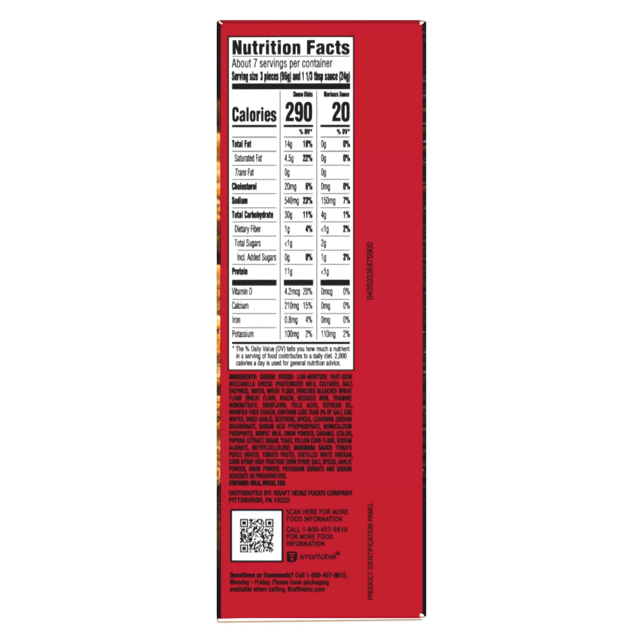 TGI Fridays Mozzarella Sticks Value Size Frozen Snacks with Marinara Sauce 30 Oz
