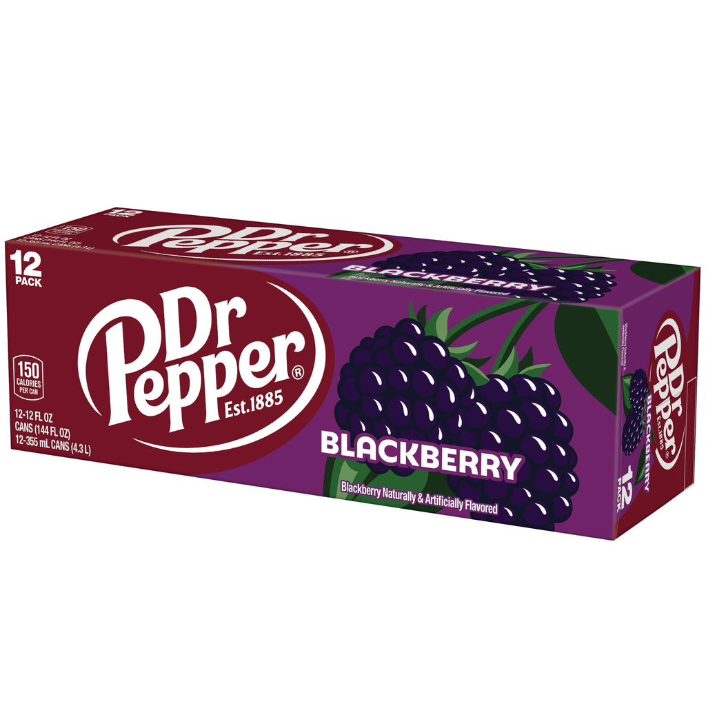Dr Pepper Blackberry Soda Pop Cans 12 Fl Oz 12 Pack