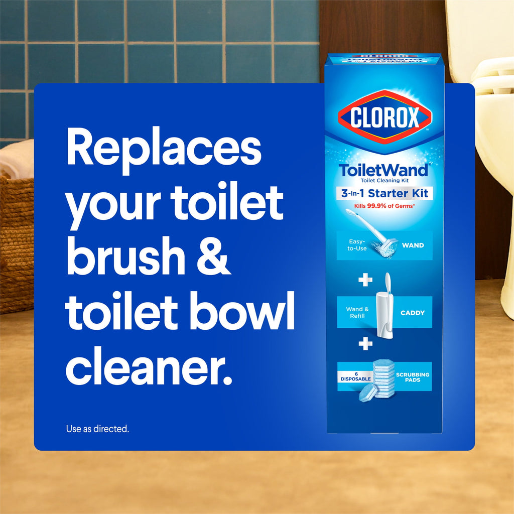 Clorox ToiletWand Disinfecting Refills Scrubbing Pads Fresh Scent 10 Count