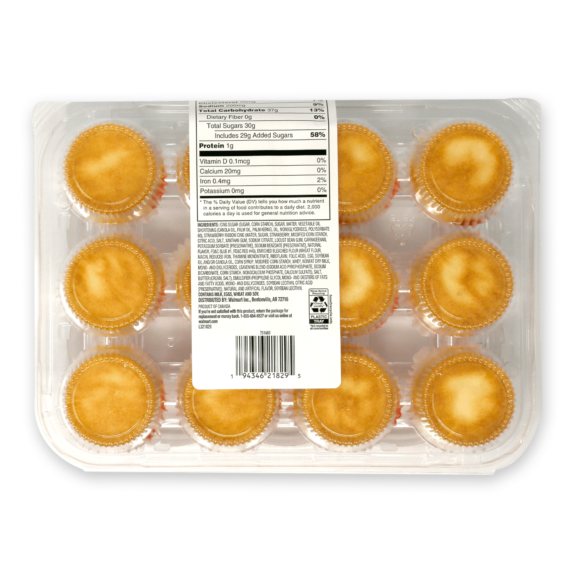 Strawberry Shortcake Mini Cupcakes 10 Oz 12 Count Freshness Guaranteed