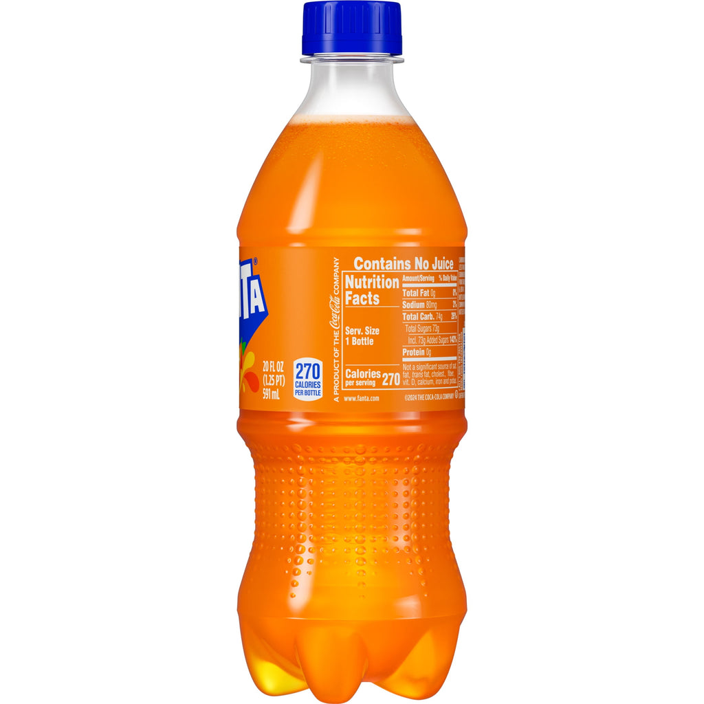 Fanta Orange Soda Pop Bottle 20 Fl Oz