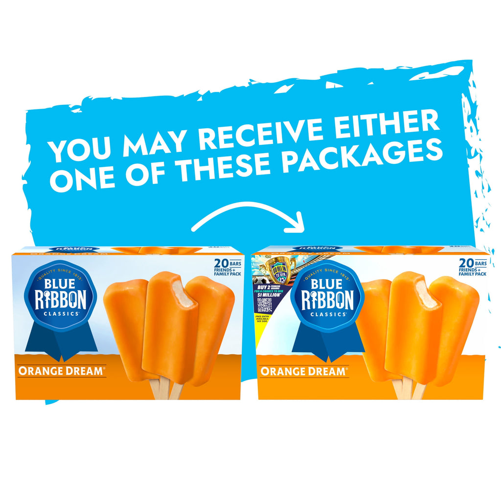 Blue Ribbon Classics Orange Dream Frozen Dessert Bars 20 Count 45 Fl Oz