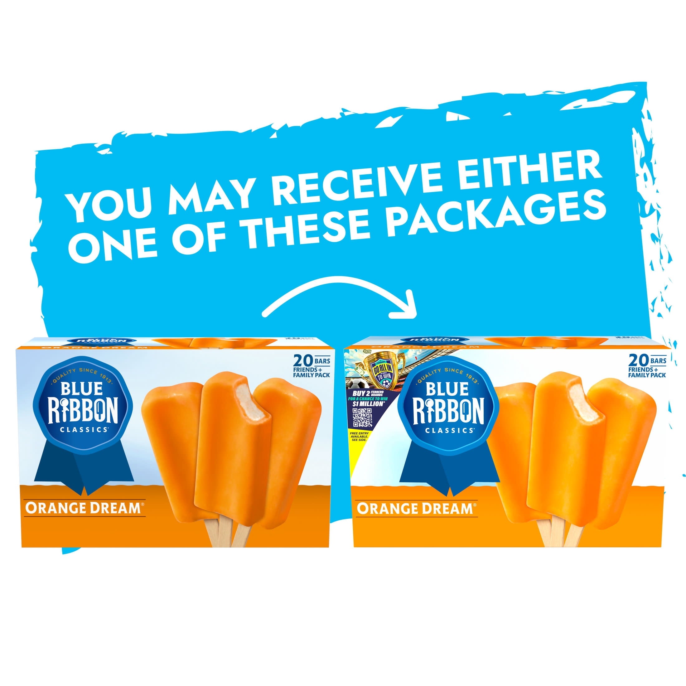 Blue Ribbon Classics Orange Dream Frozen Dessert Bars 20 Count 45 Fl Oz