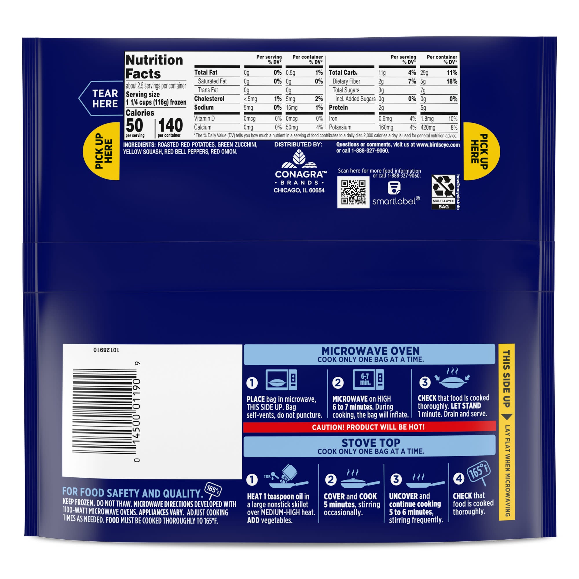 Birds Eye Steamfresh Mediterranean Style Blend Frozen Vegetables 10.8 Oz