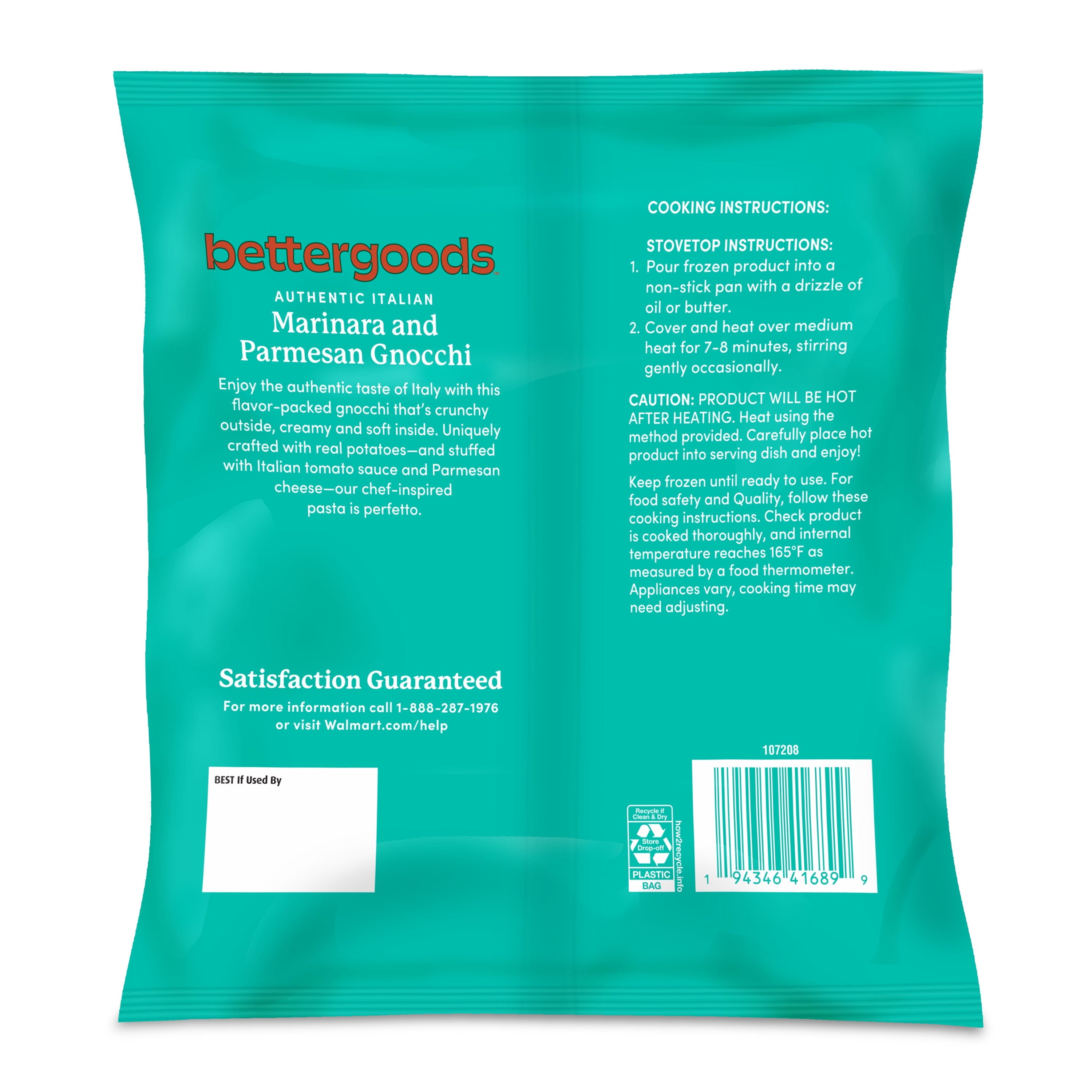 Bettergoods Marinara and Parmesan Gnocchi Frozen 16 Oz