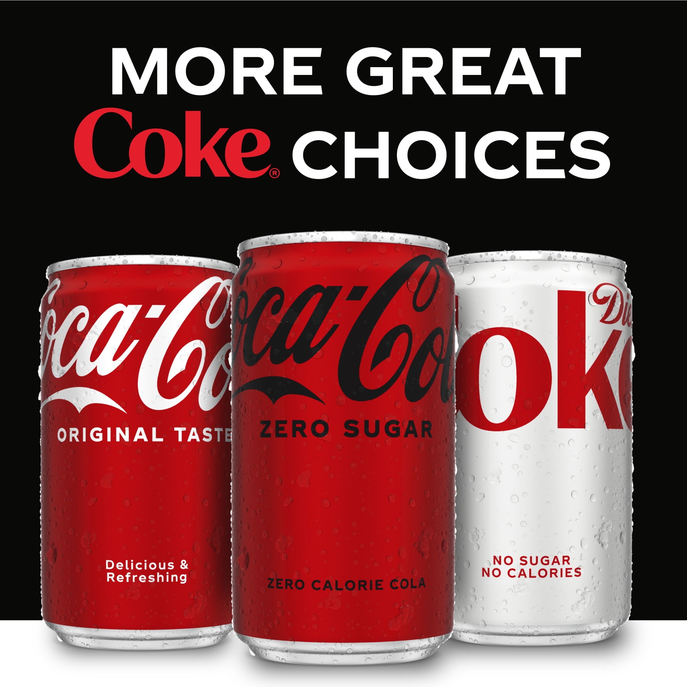 Zero Sugar Soda Pop Fridge Pack Mini Cans 7.5 Fl Oz 10 Pack Coca-Cola