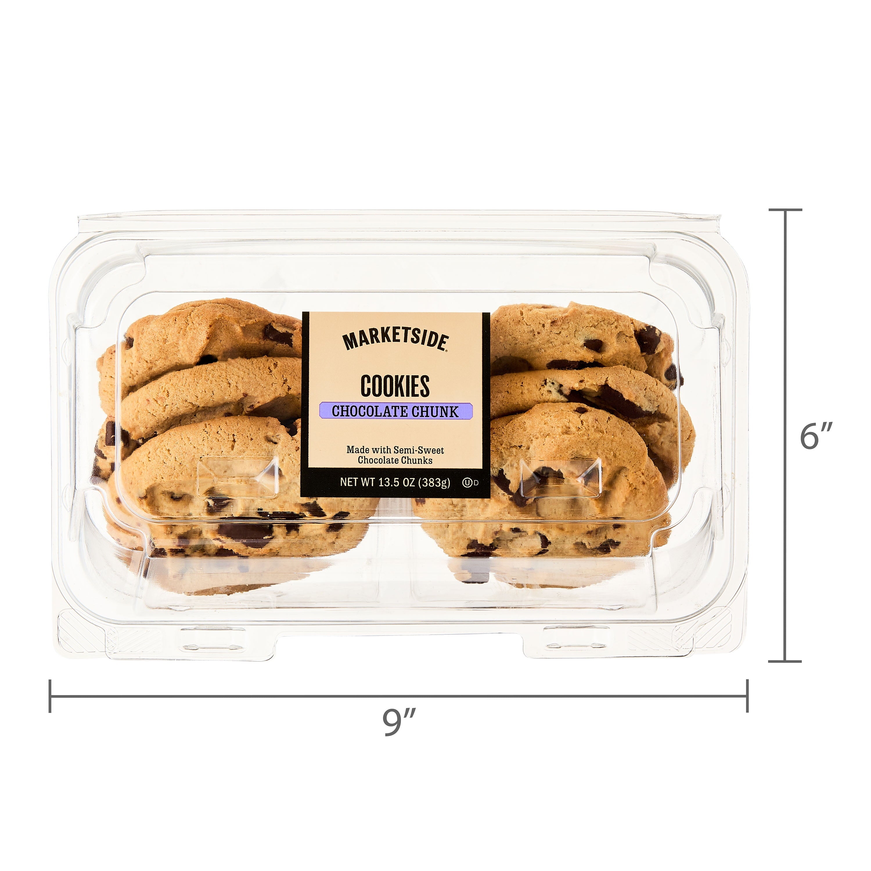 Decadent Chocolate Chunk Cookies 13.5 Oz 6 Count Marketside