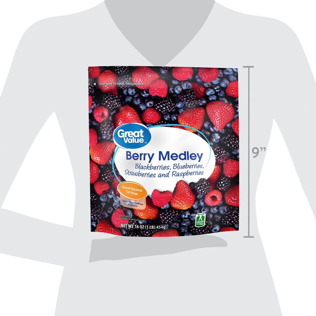 Great Value Frozen Whole Berry Medley 16 Oz