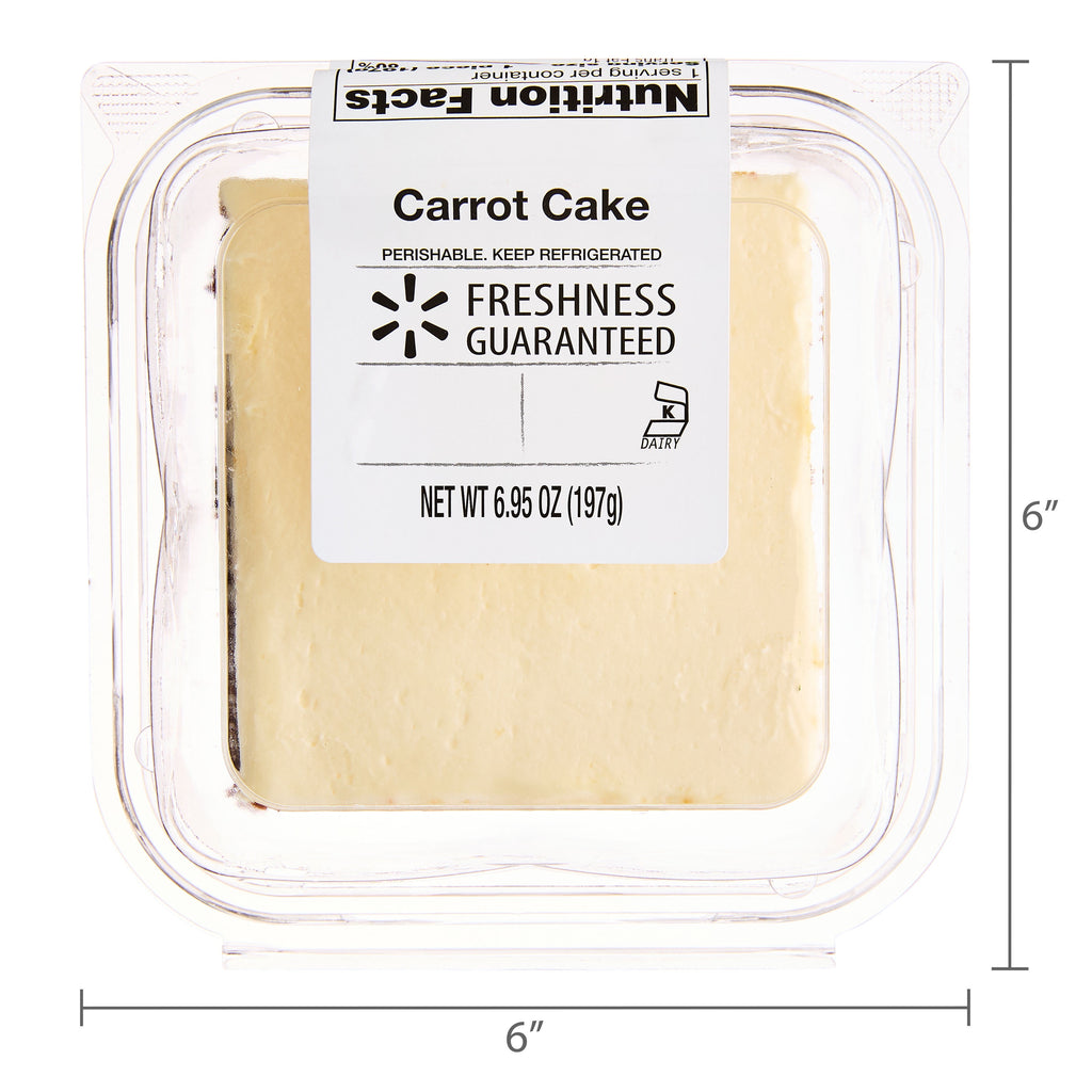 Carrot Cake Square 6.95 Oz 1 Count Refrigerated Freshness Guaranteed