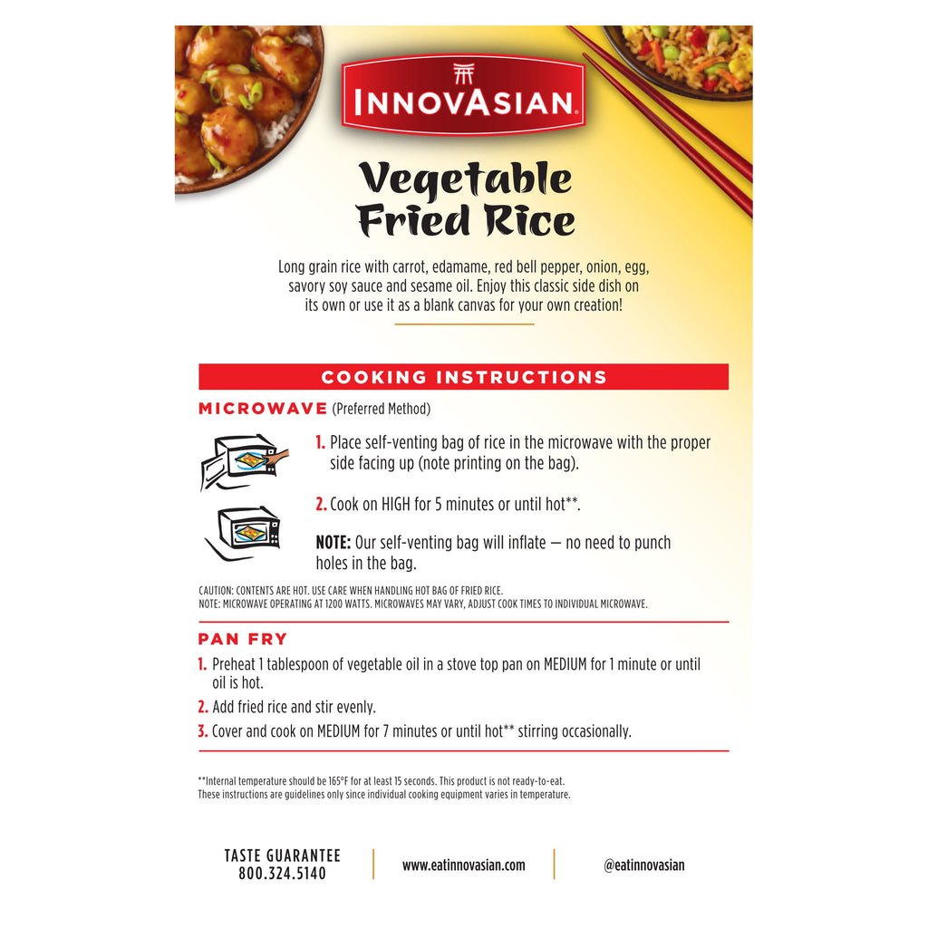 InnovAsian Cuisine Vegetable Fried Rice 18 Oz Frozen