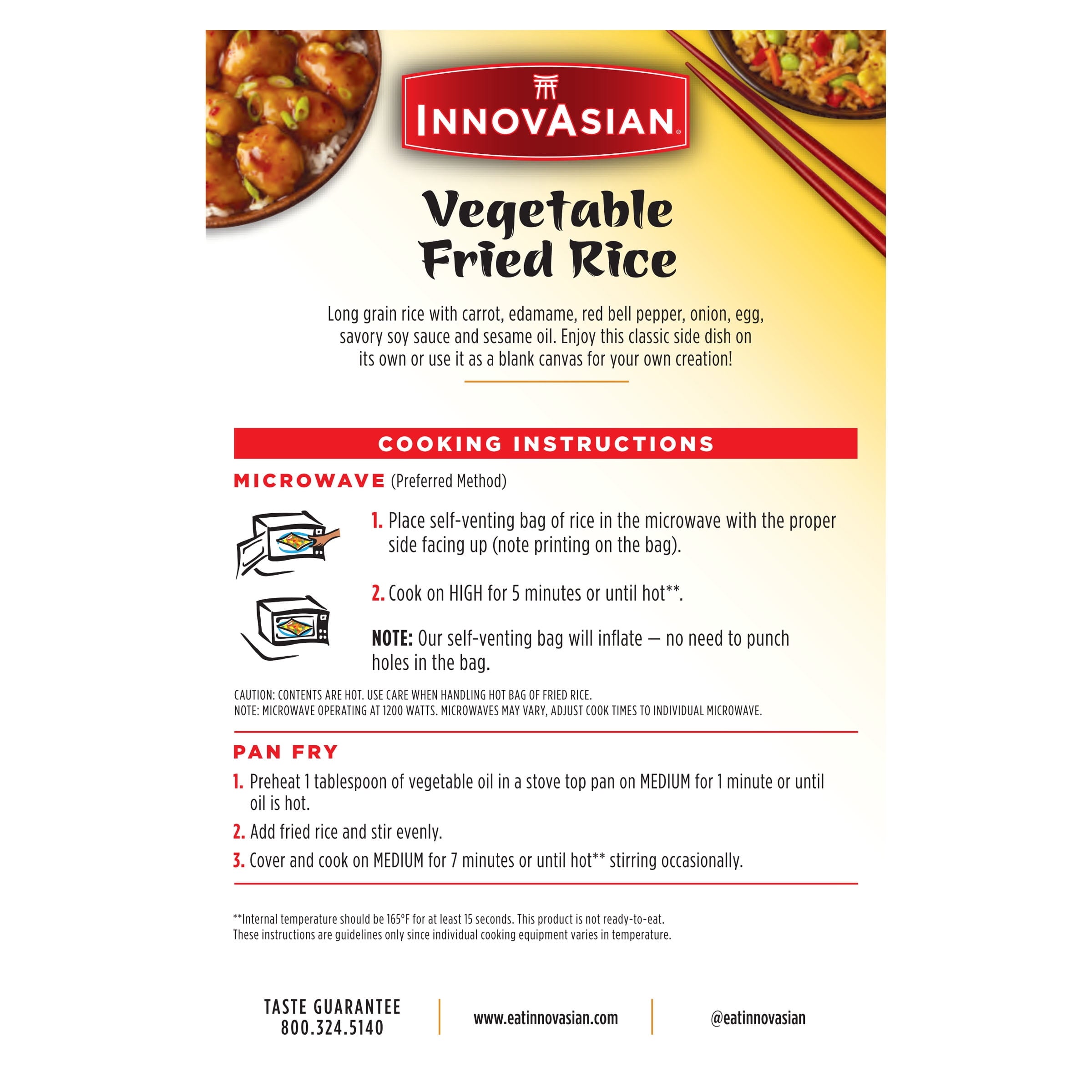 InnovAsian Cuisine Vegetable Fried Rice 18 Oz Frozen