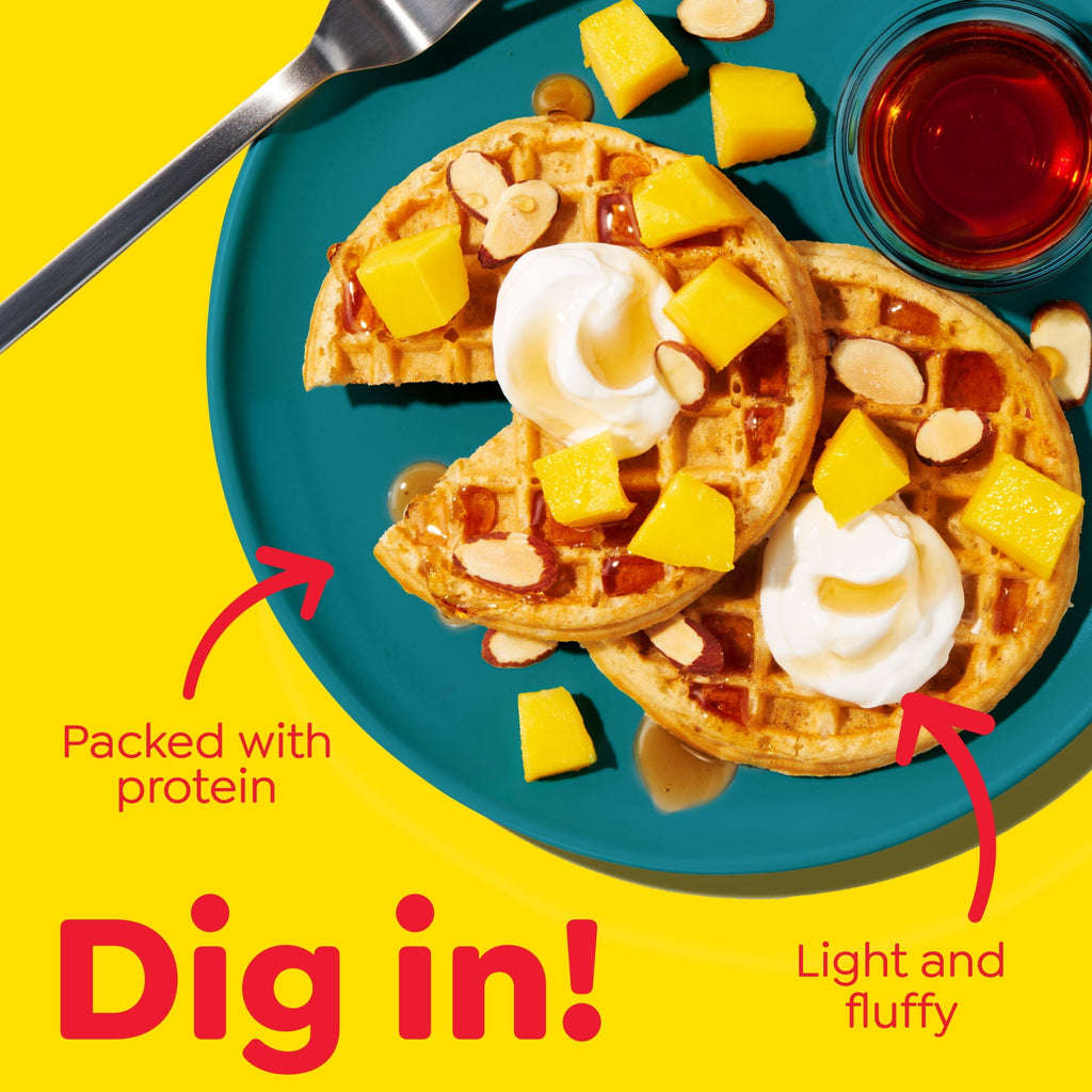 Eggo Protein Buttermilk Vanilla Waffles Frozen 12.3 Oz 10 Count