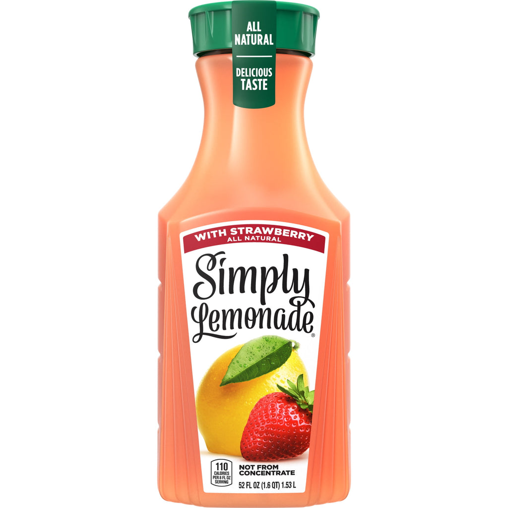 Simply Lemonade with Strawberry Juice Drink 52 fl oz Bottle