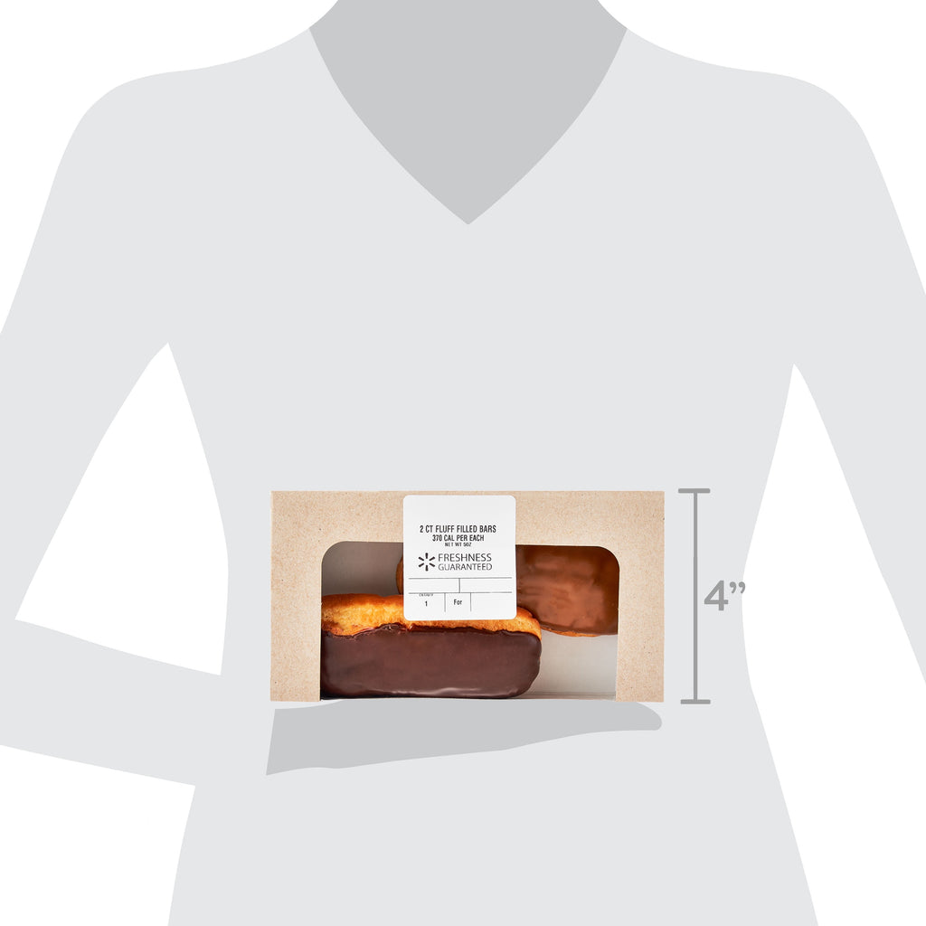 Iced Fluff Filled Bar Donuts 5 Oz 2 Count Freshness Guaranteed