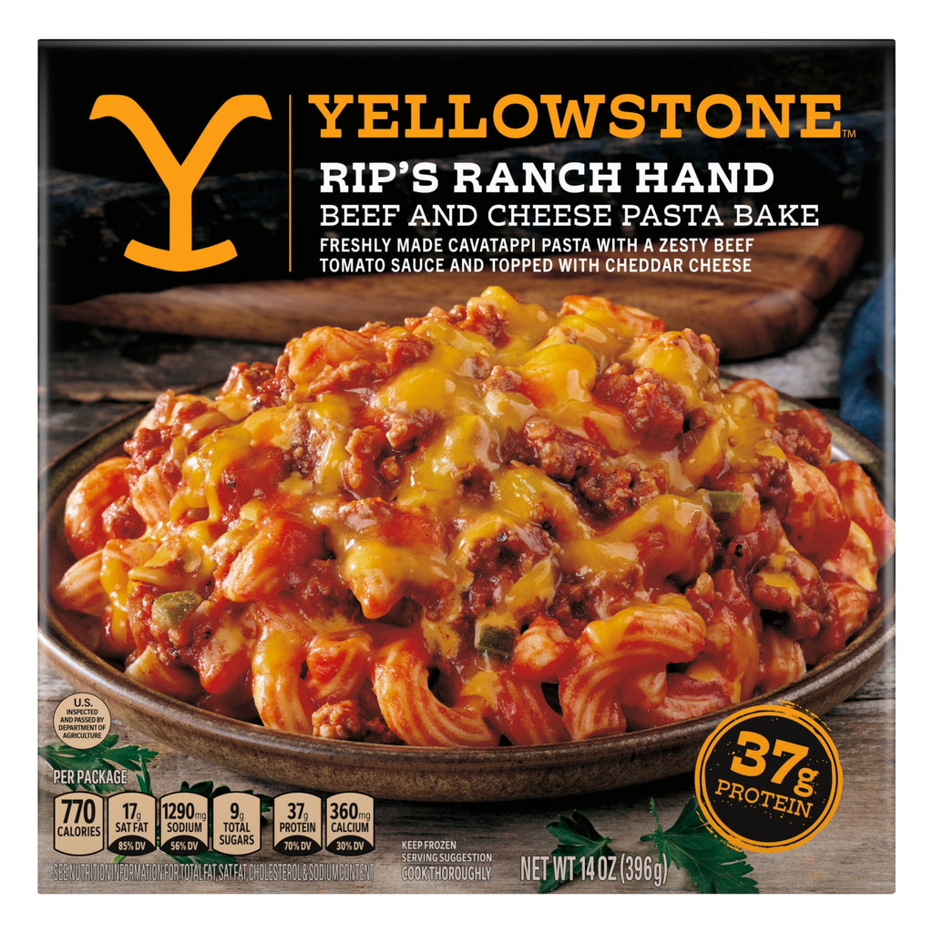 Yellowstone Beef and Cheese Pasta Bake Frozen Meal 14 Oz