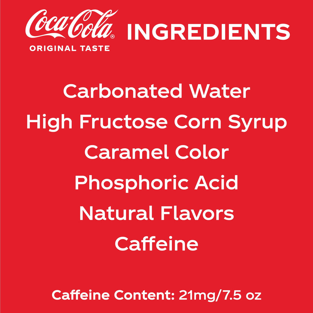 Soda Pop Mini Cans 7.5 Fl Oz 6 Pack Coca-Cola