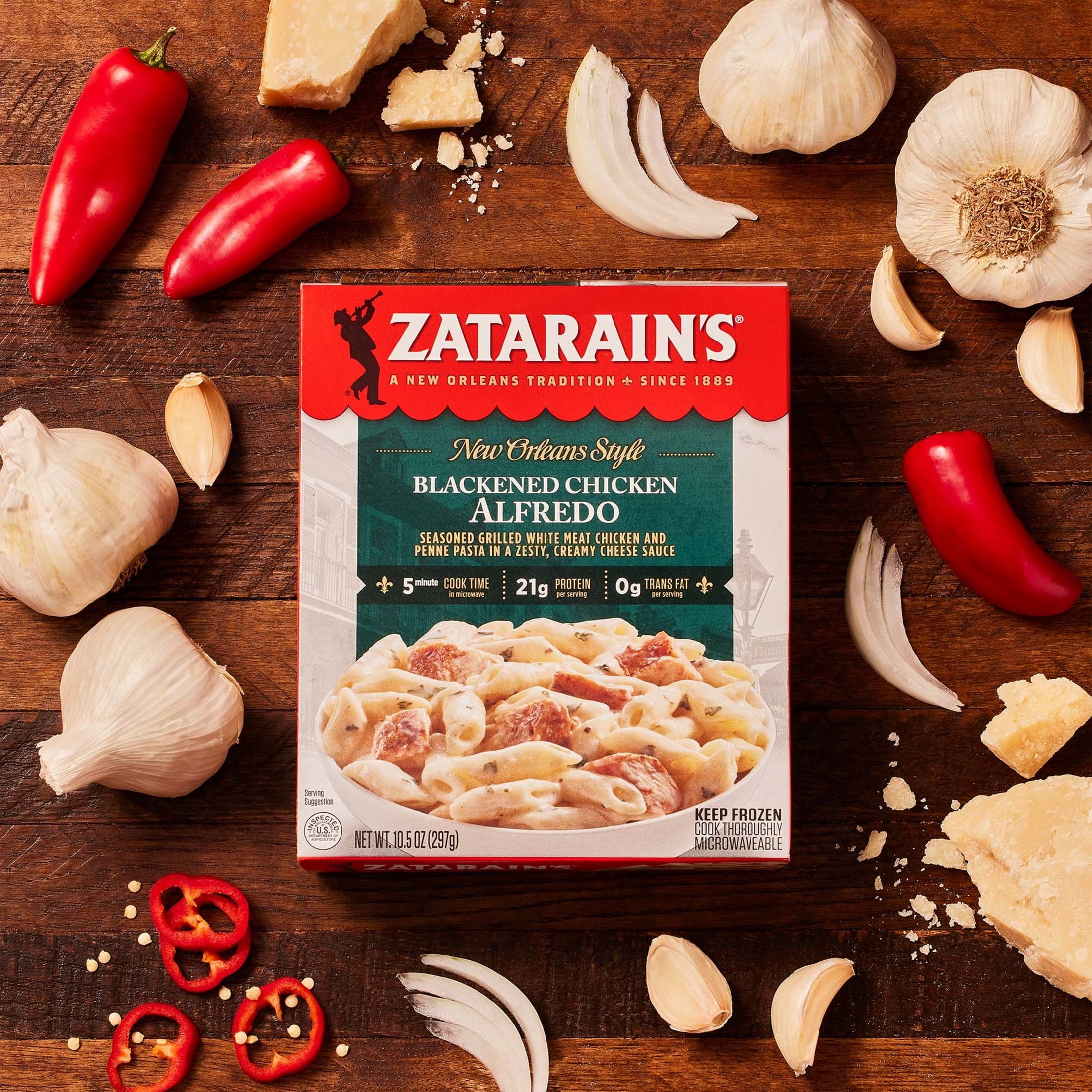 Zatarain's Blackened Chicken Alfredo Frozen Dinner 10.5 Oz