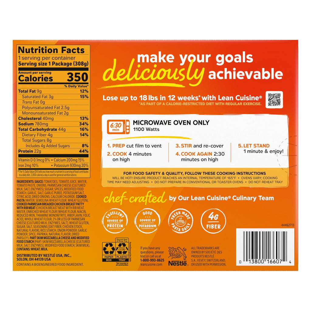 Lean Cuisine Chicken Parmesan Frozen Meal 10.875 Oz