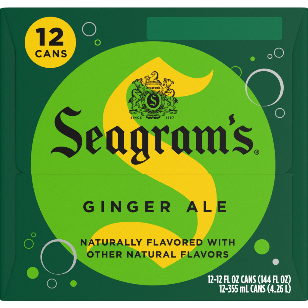 Seagram's Ginger Ale Soda Pop Fridge Pack Cans 12 Fl Oz 12 Pack