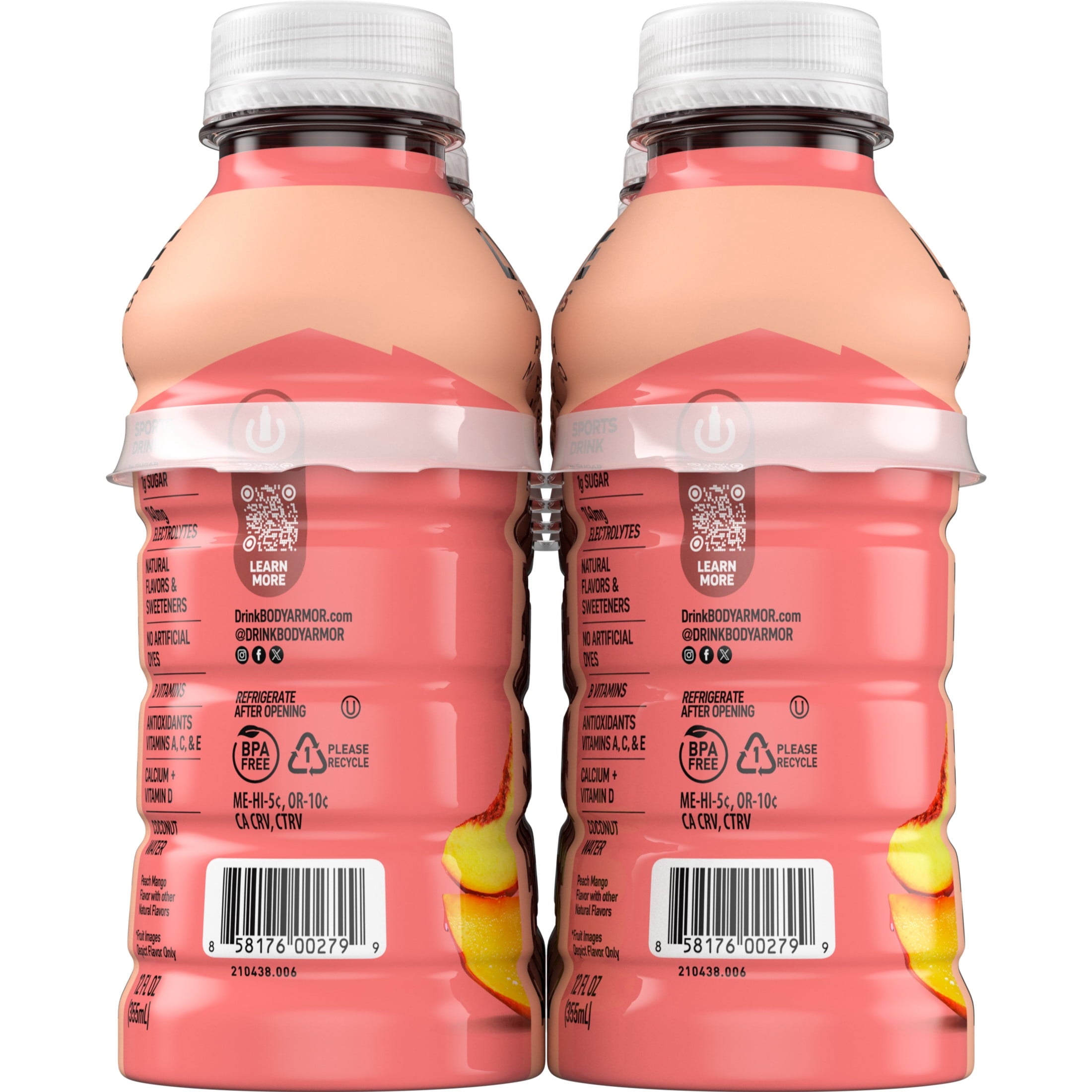 BODYARMOR Lyte Peach Mango Electrolyte Sports Drink 12 fl oz 8 Count