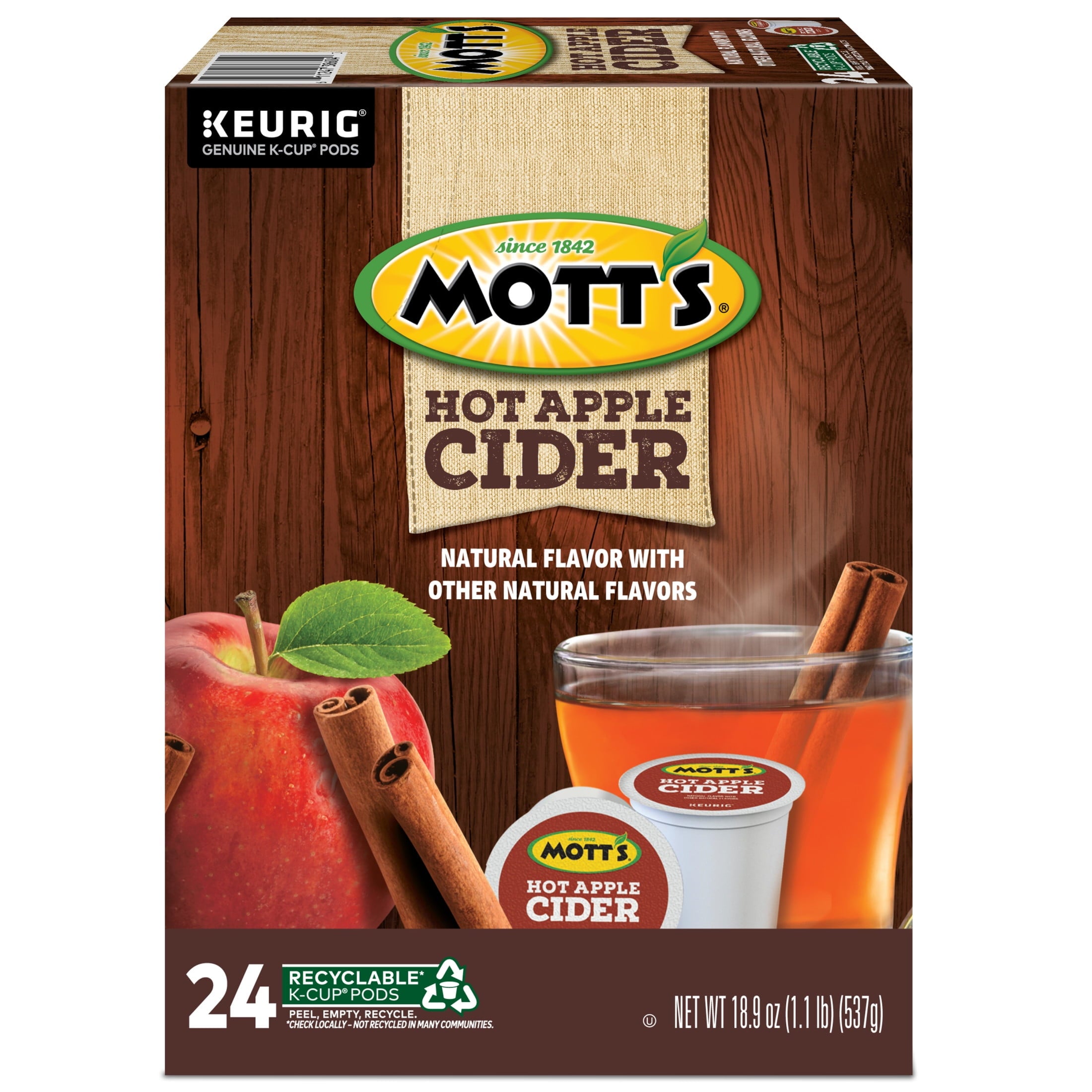 Mott's Hot Apple Cider K-Cup Pods 24 Count