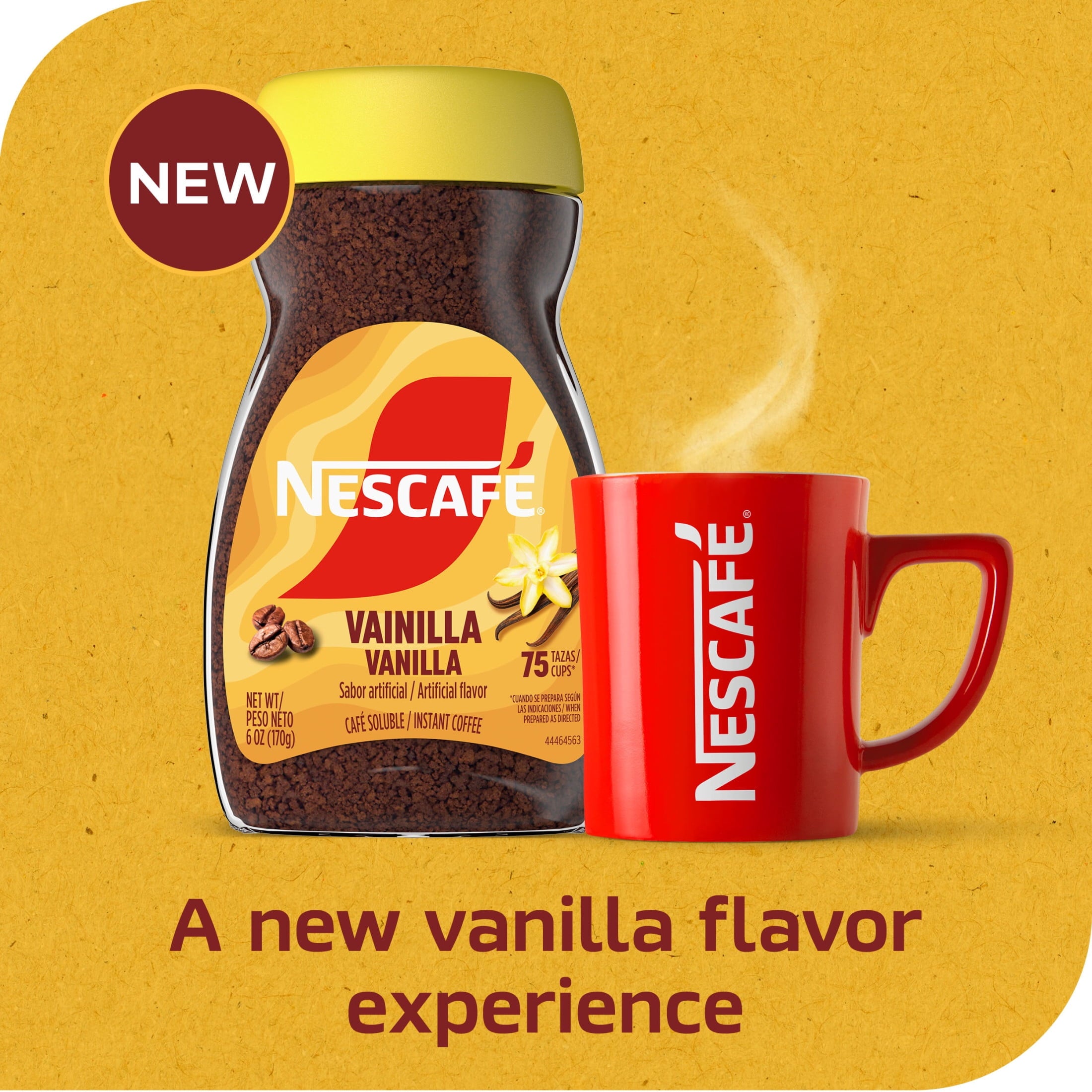 NESCAFÉ Vanilla Naturally Caffeinated Medium Instant Flavored Coffee 6 oz Jar