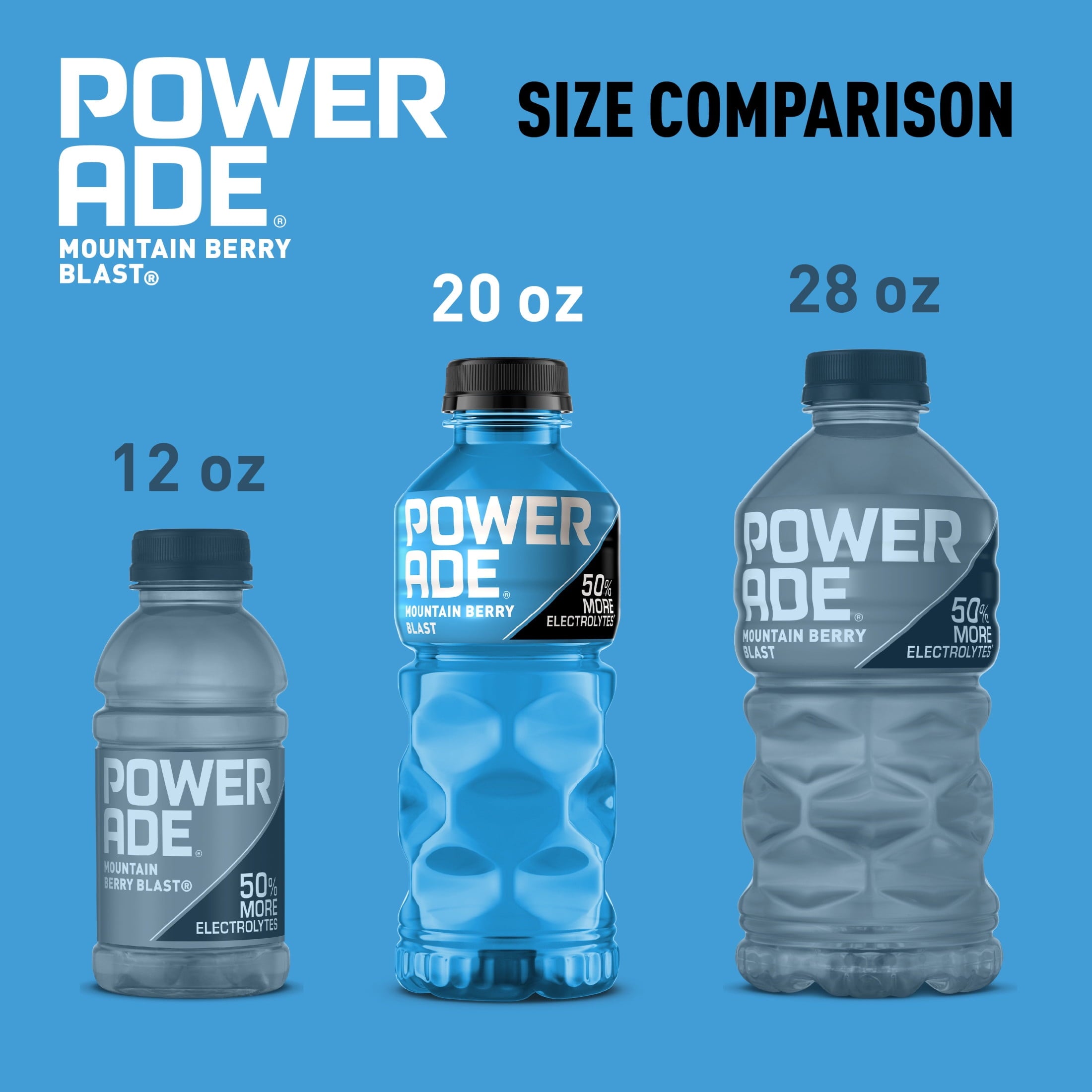Powerade Mountain Berry Blast Electrolyte Sports Drink 20 fl oz 8 Count