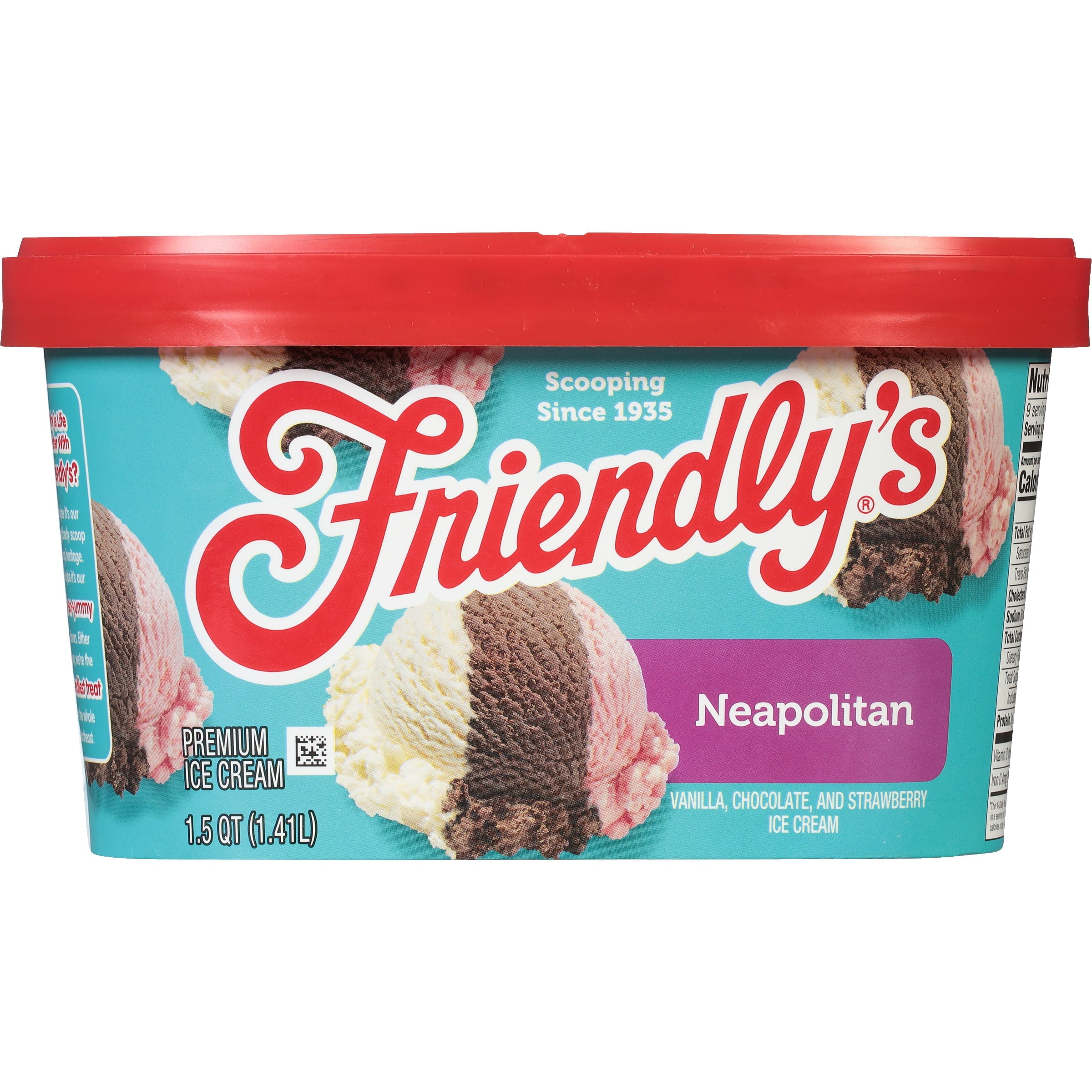 Friendly's Rich and Creamy Vanilla Chocolate Strawberry Ice Cream 48 Fl Oz