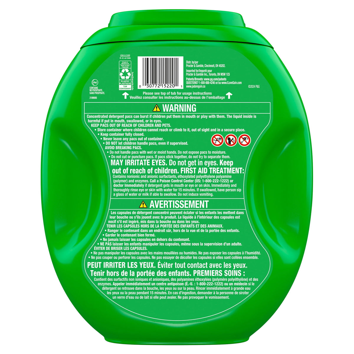 Gain Flings 4-in-1 Oxi Boost Febreze Laundry Detergent Pacs Original Scent 102 Count