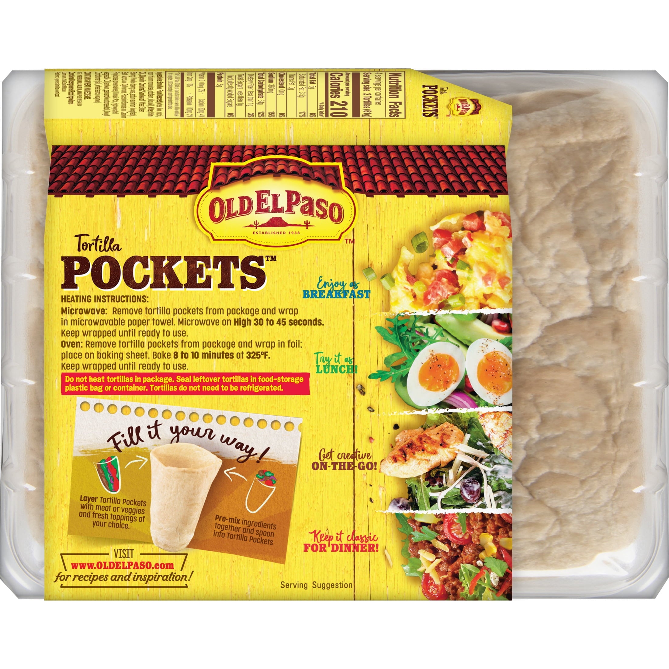 Flour Tortilla Pockets 8 Ct 8.4 Oz Old El Paso