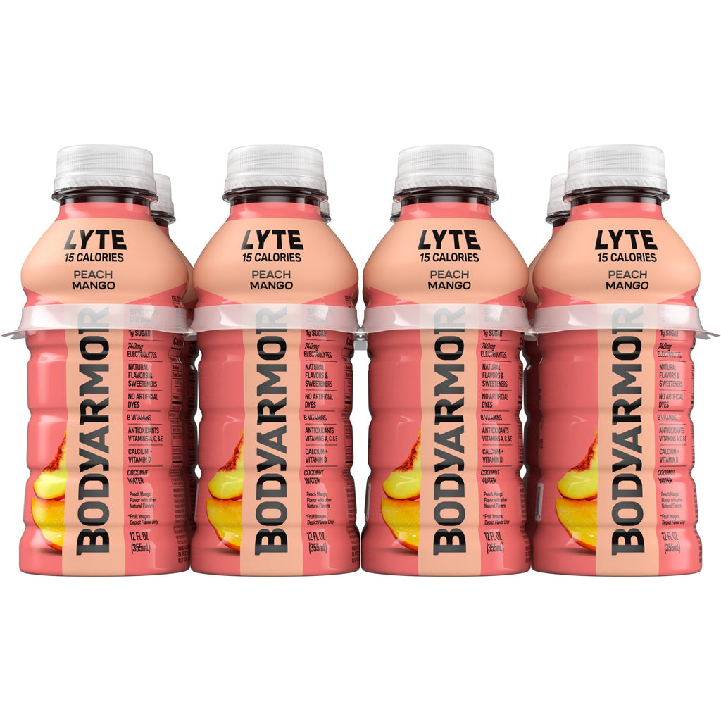 BODYARMOR Lyte Peach Mango Electrolyte Sports Drink 12 fl oz 8 Count