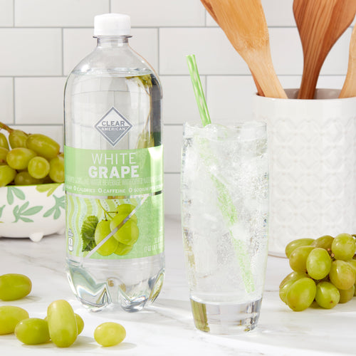 Clear American White Grape Sparkling Water 33.8 fl oz Single Bottle