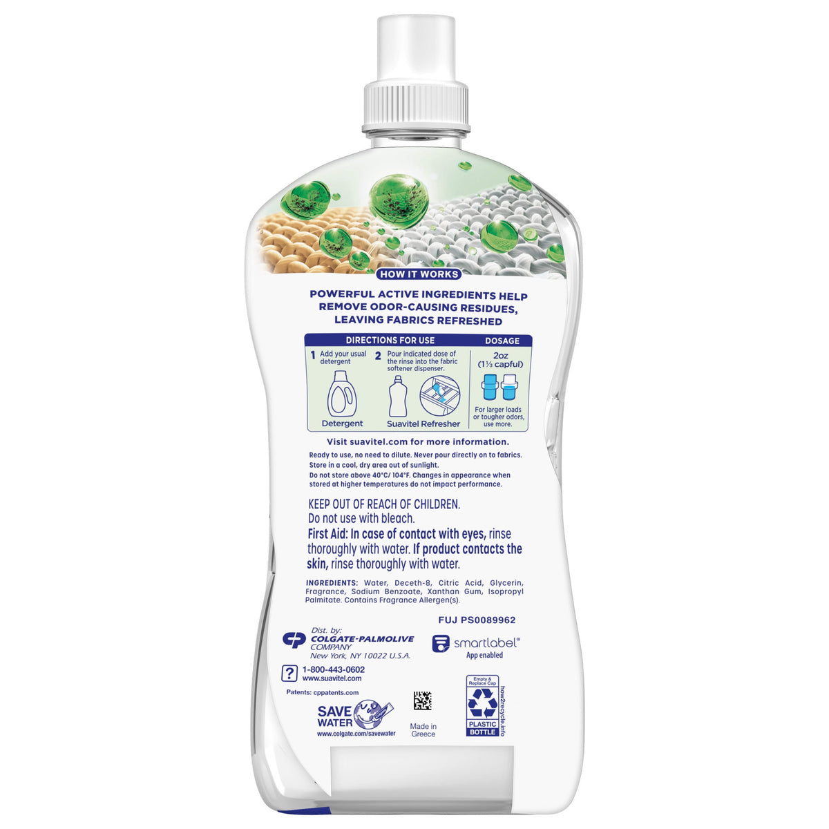 Suavitel Refresher Fabric Rinse Odor Eliminator Floral Fresh Scent 25.5 fl oz 13 Loads