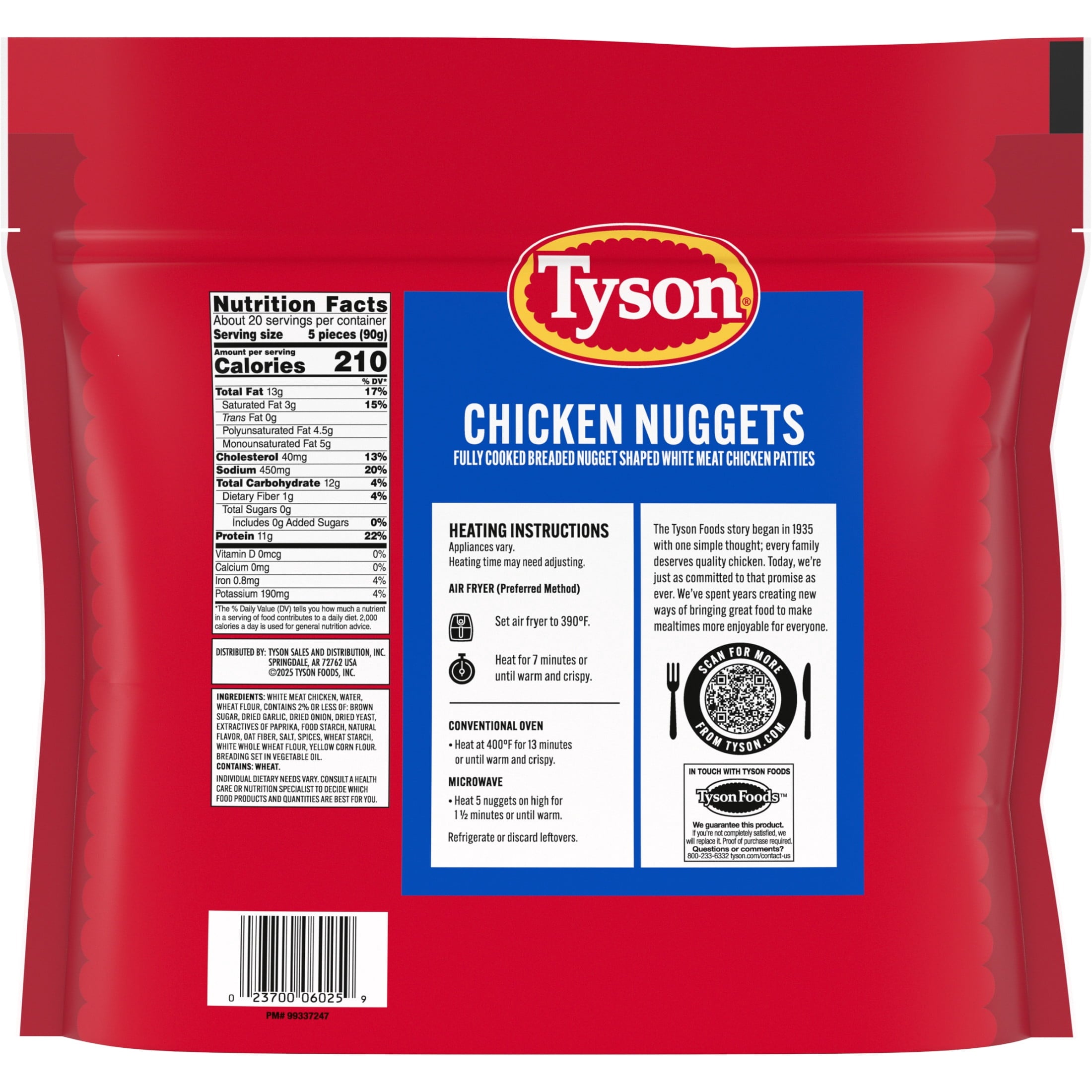 Tyson Frozen White Meat Chicken Nuggets Family Pack 64 Oz